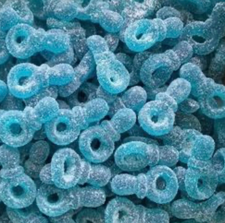 Tétines bleues framboise sucrés (100g)