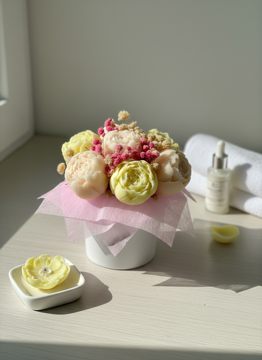 Mini bouquet éternel fleur de coton