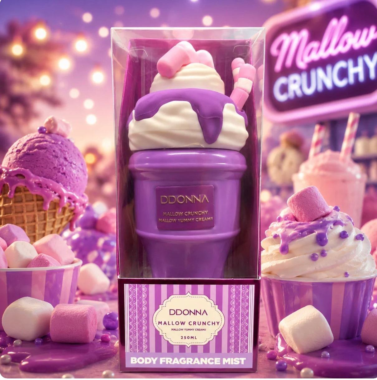 Brume "Mallow Crunchy" Gamme Yummy Cream 250ml - D'Donna