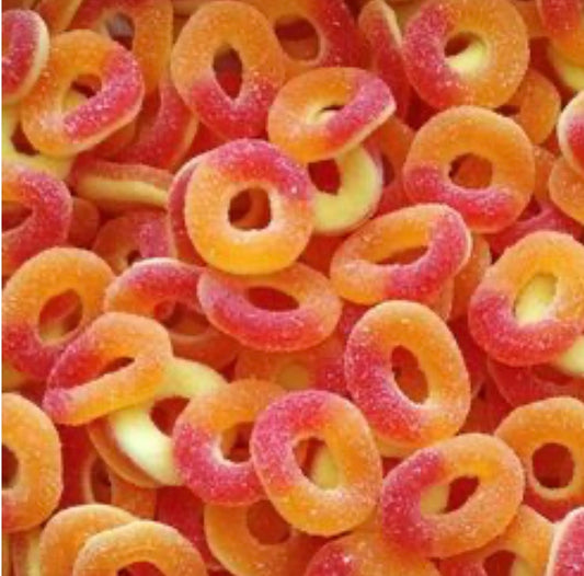 Anneaux sucrés pêche (100g)