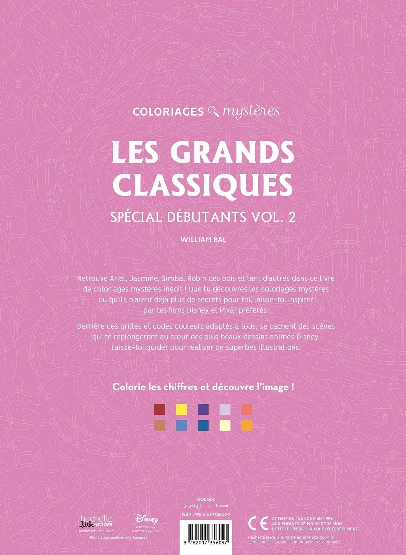 Coloriages mystères - Grands Classiques spécial débutants Tome 2