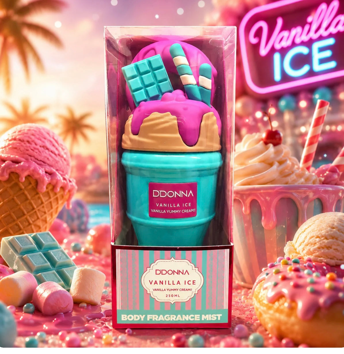 Brume "Vanilla Ice" Yummy Cream 250ml - D'Donna