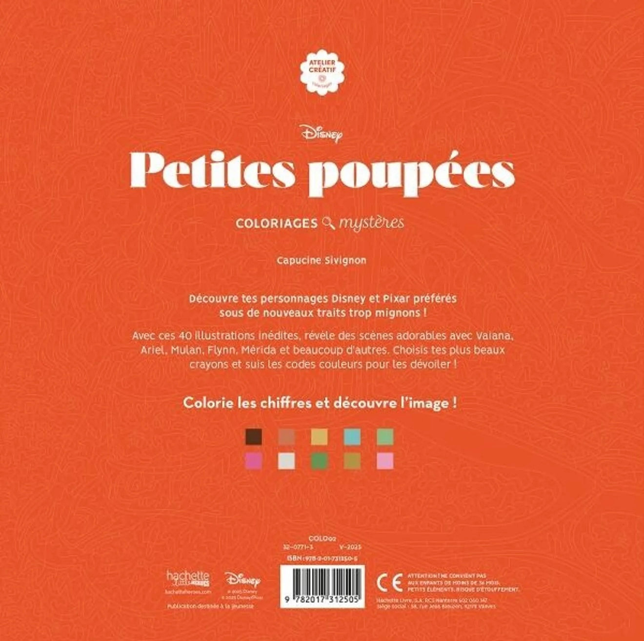 COLORIAGE - Grand carré mystères - Petites Poupées