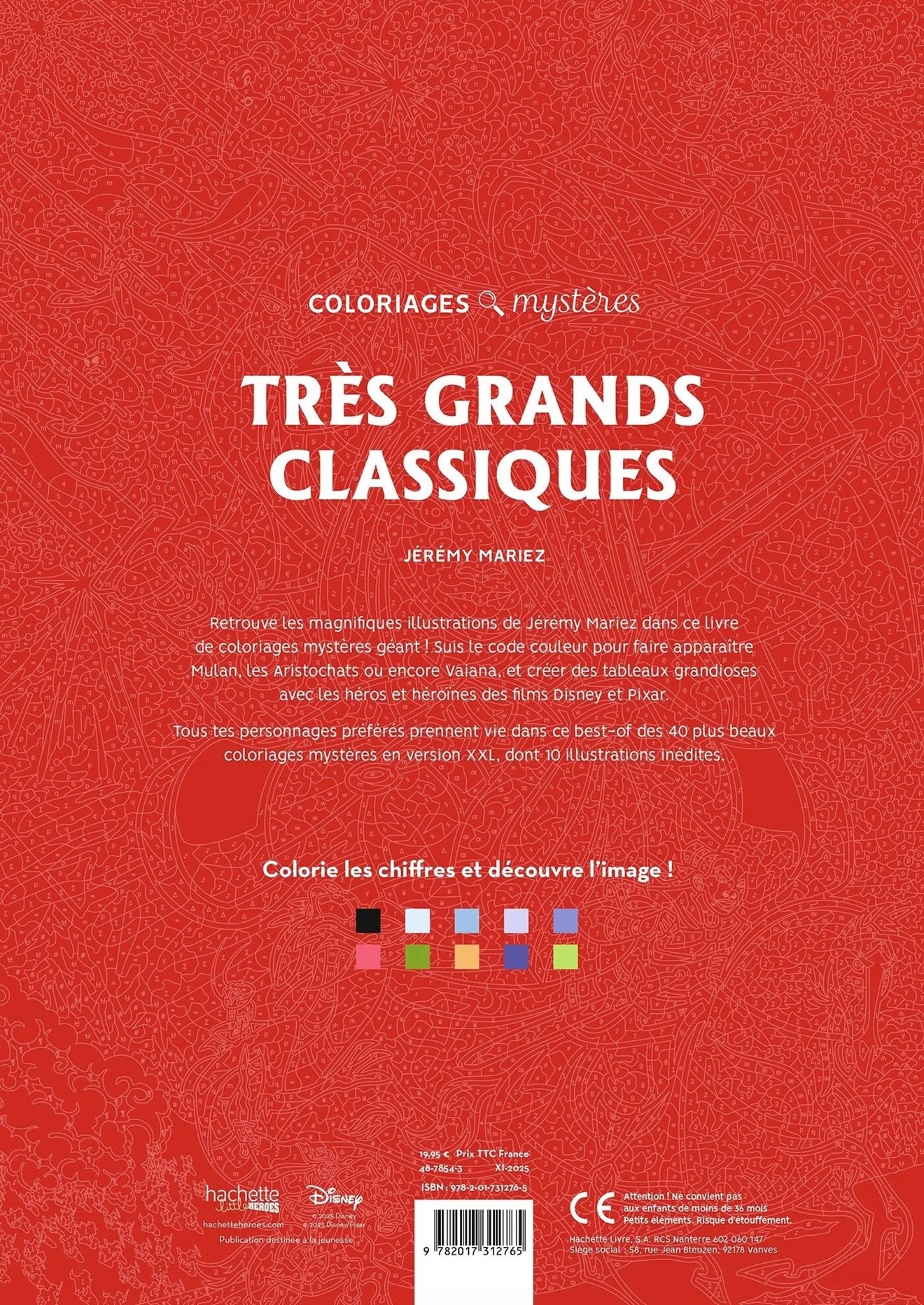 Coloriages mystères Disney - Très grands classiques
