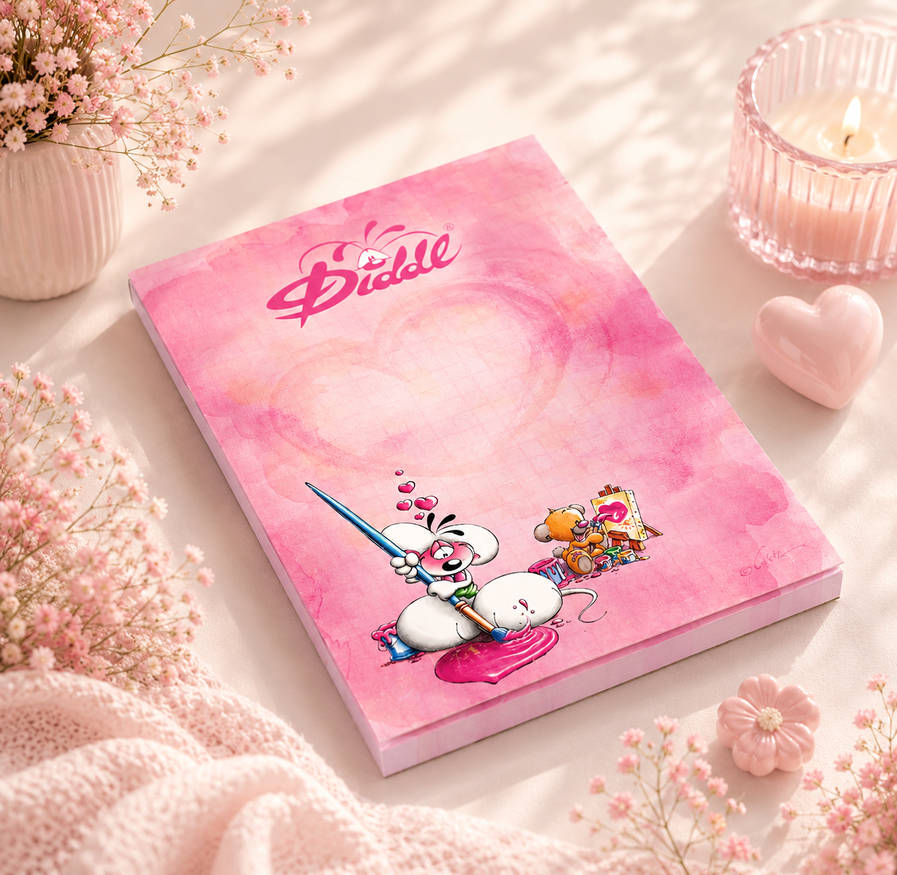 Bloc parfumé A6 Diddl Rose - PRÉCOMMANDE
