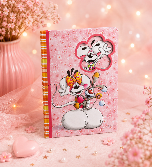 Cahier rigide A4 motif fleur - Diddl