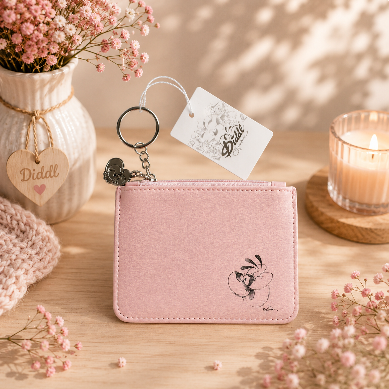 Porte monnaie Diddl rose ( collection signature)