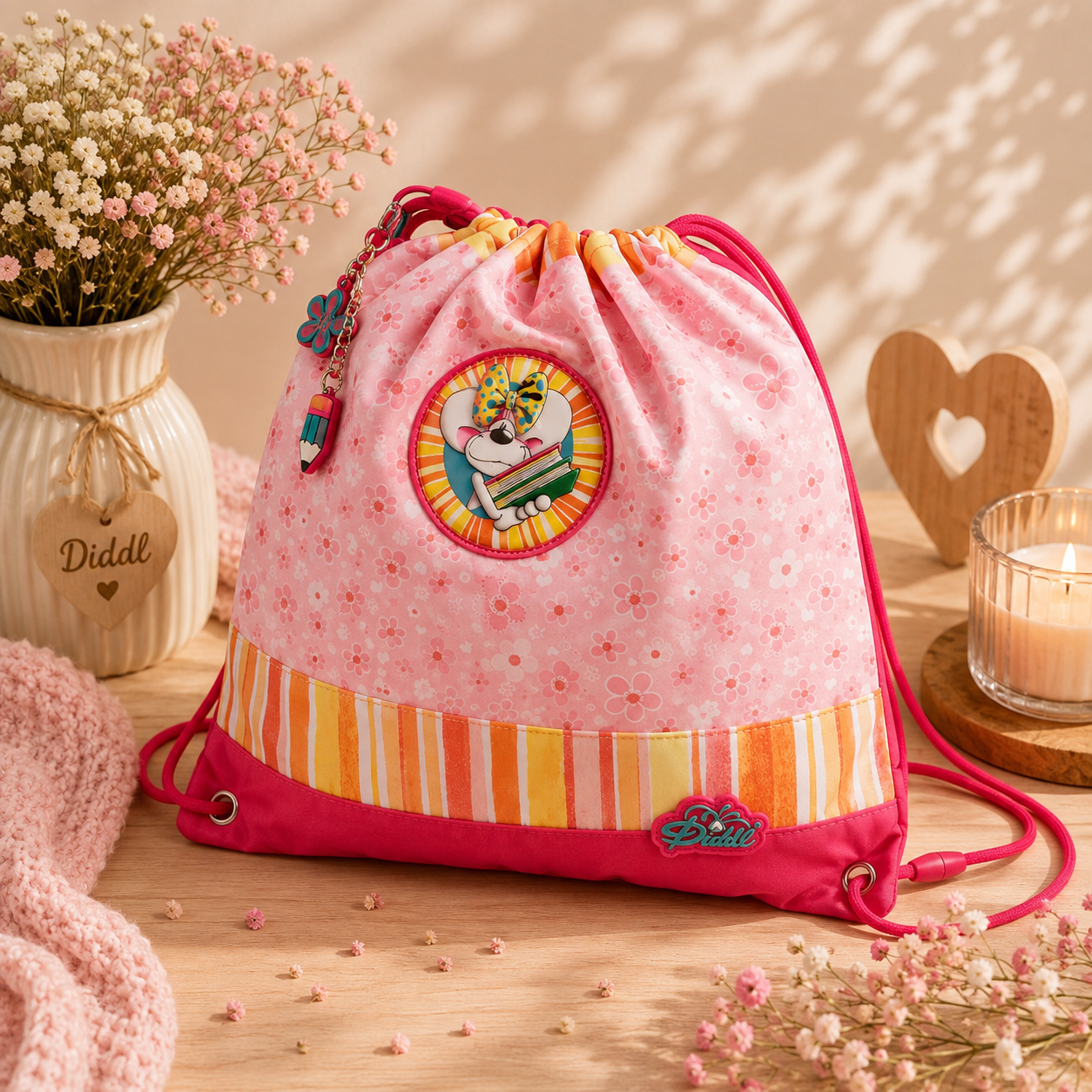 Sac rose de gym Diddl